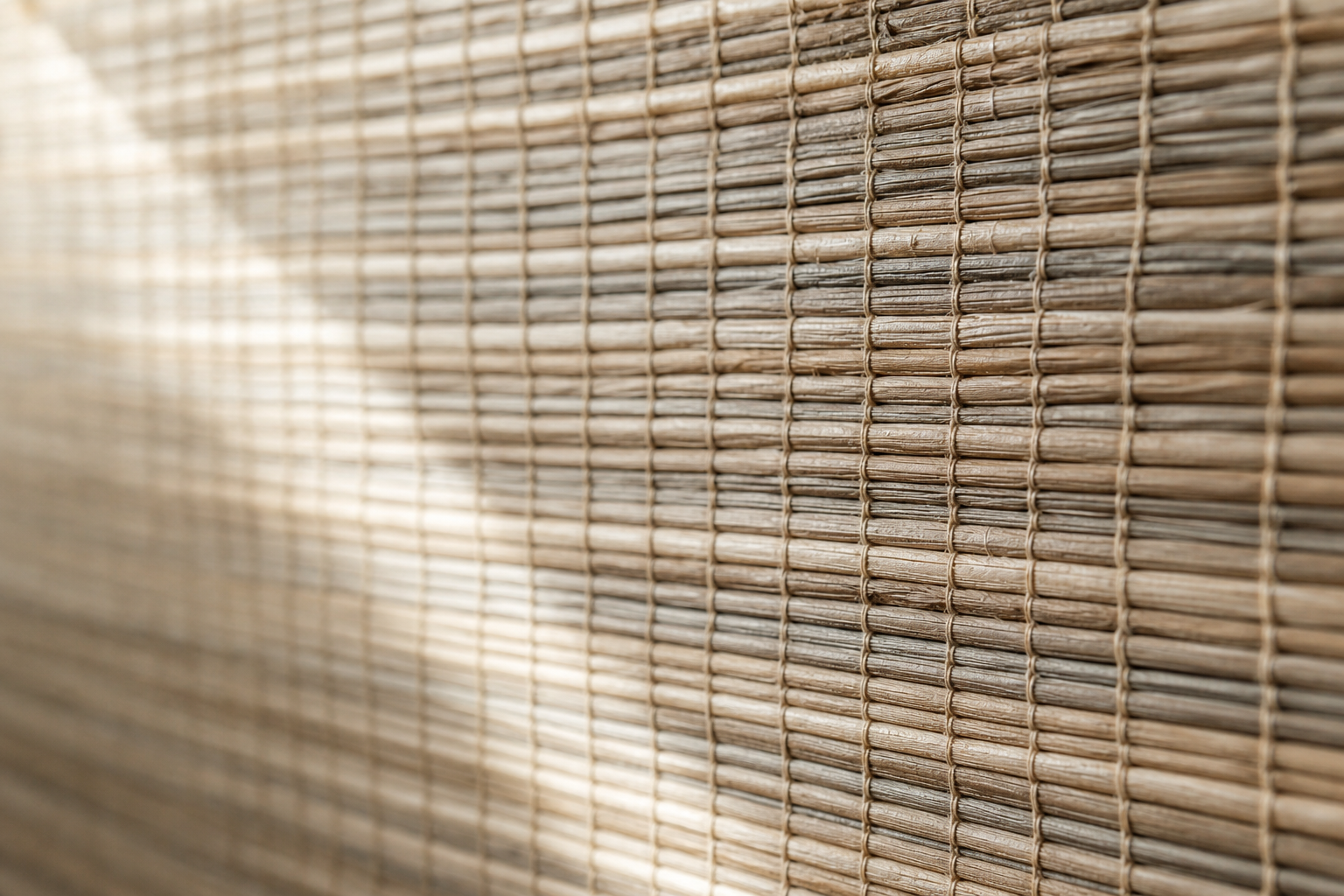 Close detail of neutral grasscloth texture