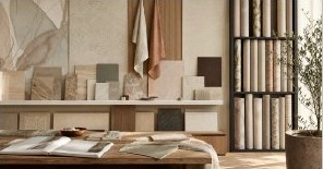 Heritage room material board and wallcovering library